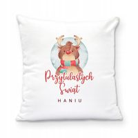 PODUSZKA ŚWIĄTECZNA DEKORACYJNA  + IMIĘ prezent na Mikołajki dla dziecka