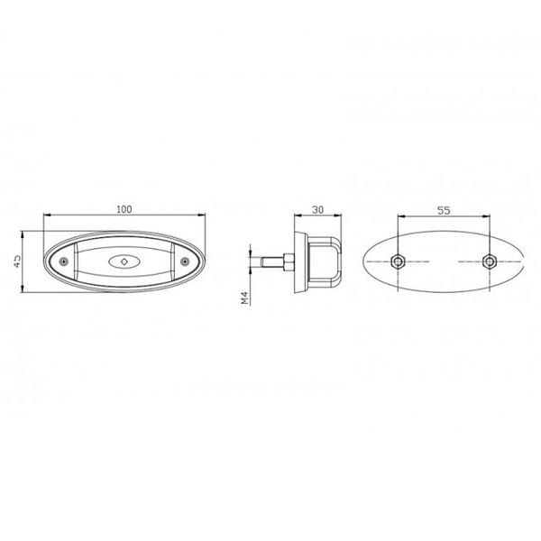 Lampa obrysowa Biała Lampka Łeska światło obrysowe DAF MAN VOLVO SCANIA Actros Atego Axor Avia