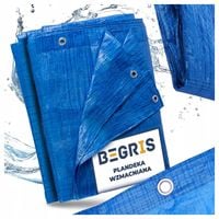 PLANDEKA PLANDEKI 6x8 NIEBIESKA WZMACNIANA 8X6 MOCNE OKRYCIE PŁACHTA GRUBA