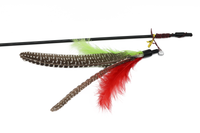 Zabawka dla kota wędka z piórkiem na elastycznej gumce 41-101cm UNIQ PETS