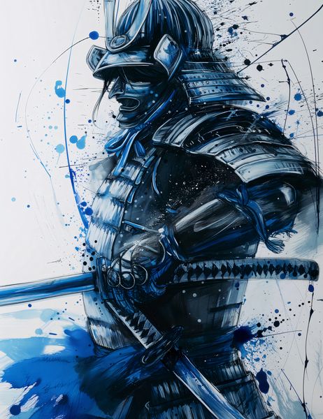 Plakat 50x65cm Samuraj w Błękicie zdjęcie 1