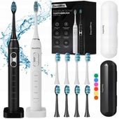 Zestaw 2x Szczoteczka Soniczna do Zębów + Etui + 8 Końcówek -