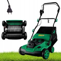 2X WERTYKULATOR AERATOR ELEKTRYCZNY 4W1 ZBIERA ZAMIATA LIŚCIE 38CM KOSZ 50L