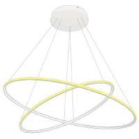 LAMPA wisząca SLIM/000023/3000/W MDECO okrągła OPRAWA metalowy ZWIS LED 51W 3000K do biura ring biały