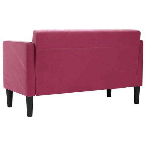 Sofa dwuosobowa wino czerwone 111 cm aksamit na Arena.pl