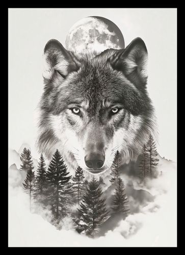 Plakat 21x29,7cm Wilczy Duch Lasu na Arena.pl