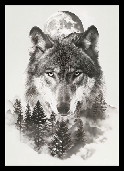 Plakat 21x29,7cm Wilczy Duch Lasu zdjęcie 2