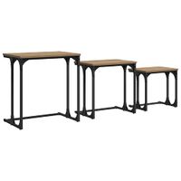Stolik Kawowy Nesting 3 pcs dąb artisan 50.5 x 35 x 53 cm