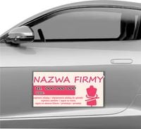 MAGNES na samochód MATA MAGNETYCZNA REKLAMA 30x60 CM KRAWIECTWO