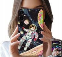 ETUI DO SAMSUNG GALAXY A14 5G - KOCI ASTRONAUTA KOT KOSMOS OBUDOWA CASE