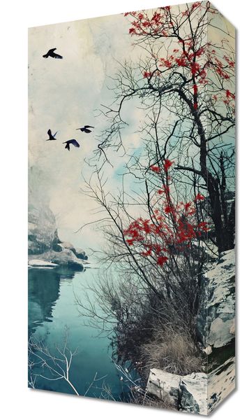 Obraz 20x40cm Zimowy Brzask Ptaków zdjęcie 1