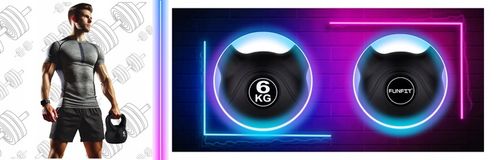 KETTLEBELL KETTLE ODWAŻNIK OBCIĄŻENIE DO ĆWICZEŃ FUNFIT GYM&FITNESS 6 kg na Arena.pl