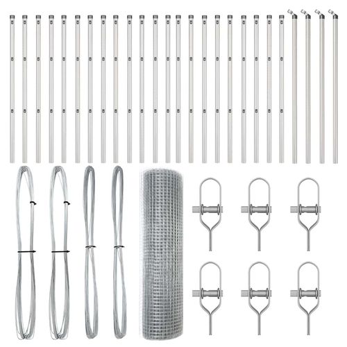 Ogrodzenie z słupkami Srebrny 0.6 x 50 m Stal na Arena.pl