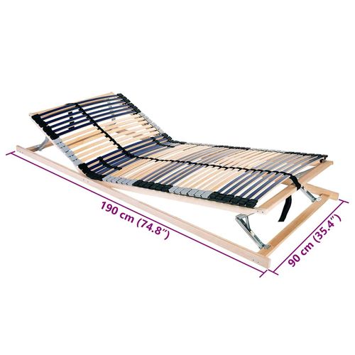 Stelaż z listew Brązowy 90 x 190 cm Lite drewno bukowe na Arena.pl