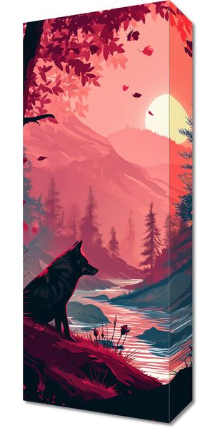 Obraz 20x50cm Wilk Przy Brzegu Lasu zdjęcie 1