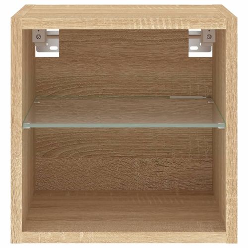 Ścienna szafka TV z LED, dąb sonoma, 30x28,5x30 cm na Arena.pl