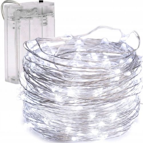 światełka lampki na żyłce wewnętrzne 50 led zimne białe lamp10b na Arena.pl