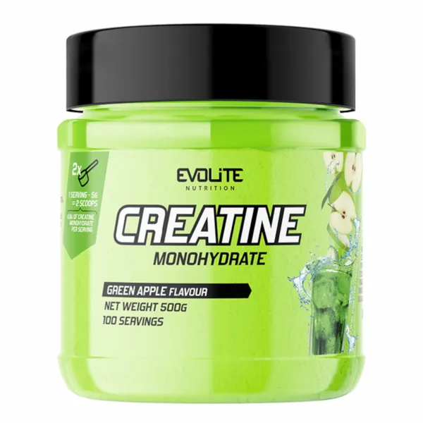 Evolite Creatine Monohydrate 500g Green Apple zdjęcie 1