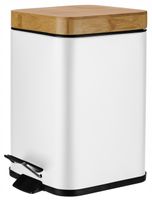 KOSZ POJEMNIK NA ŚMIECI Z POKRYWKĄ BAMBUSOWĄ 3 L