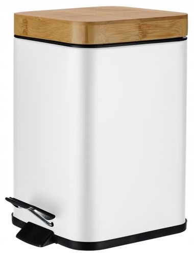 KOSZ POJEMNIK NA ŚMIECI Z POKRYWKĄ BAMBUSOWĄ 3 L na Arena.pl