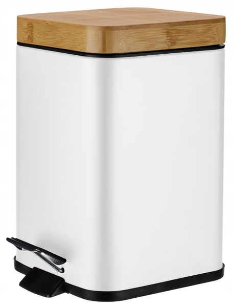 KOSZ POJEMNIK NA ŚMIECI Z POKRYWKĄ BAMBUSOWĄ 3 L zdjęcie 1
