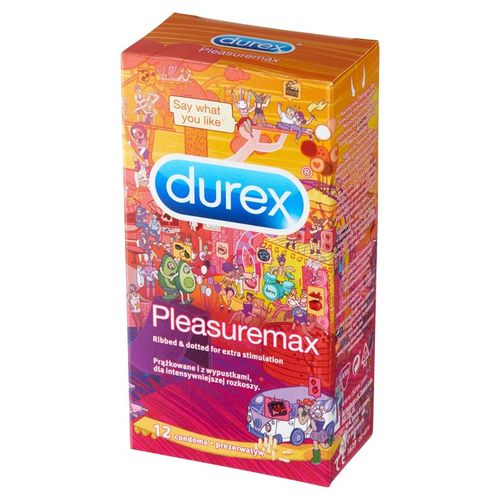 Prezerwatywy Durex PLEASUREMAX 12 z prążkami wypustkami na Arena.pl