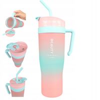 BIDON SPORTOWY BUTELKA NA WODĘ KUBEK 1,3L Z RURKĄ DO szkoły biura trening