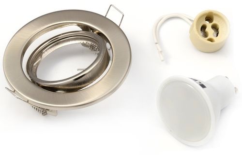 ZESTAW oprawa oprawka halogenowa + GU10 LED 7W na Arena.pl