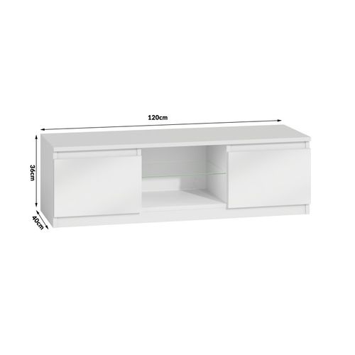 Stolik rtv 120cm biały na Arena.pl