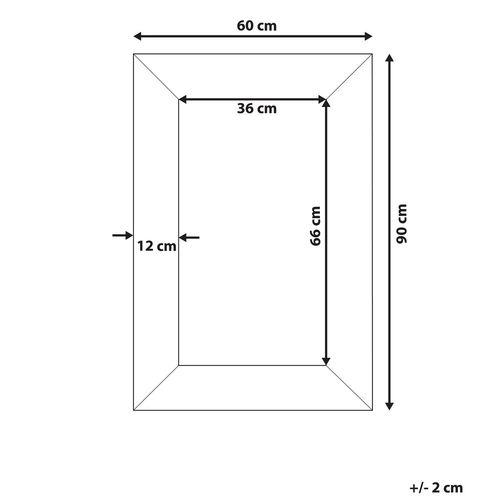 Lustro Ścienne 60 X 90 Cm Srebrne Bodilis na Arena.pl