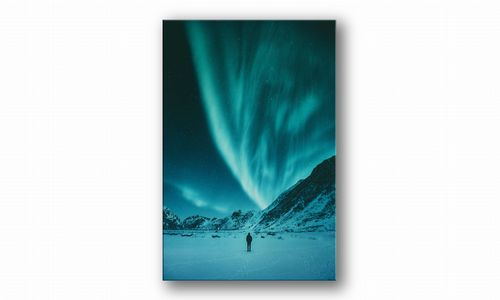 OBRAZ NA PŁÓTNIE PROSTOKĄTNY - Zorza polarna na Arena.pl