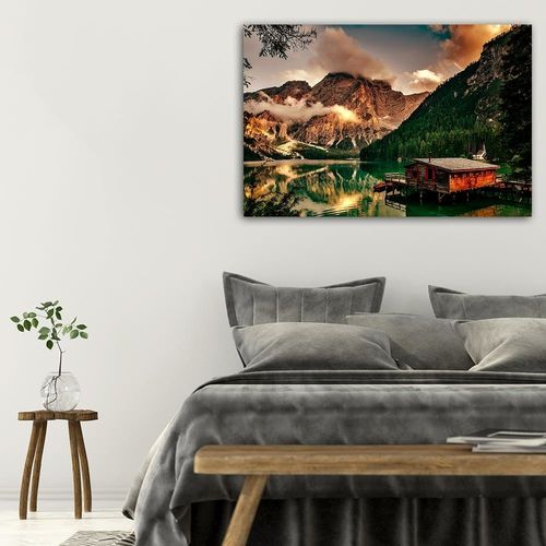 Deco Panel, Domek nad górskim jeziorem 3 60x40 na Arena.pl