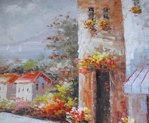 Prowansja, uliczka (90x120cm) na Arena.pl