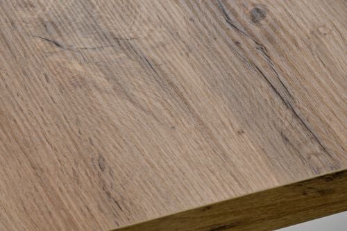 Duży stół 100x100 blat dąb wotan nogi czarne nowoczesny do salonu kuchni na Arena.pl