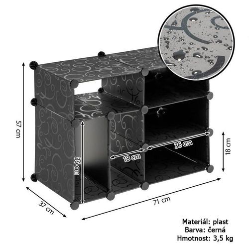 Czarny regał LOW - system wtykowy na Arena.pl