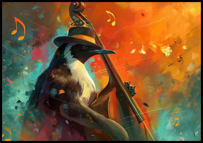 Plakat 100x70cm Pingwinia Nuta zdjęcie 2