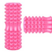 ROLLER DO MASAŻU ĆWICZEŃ CROSSFIT WAŁEK MASAŻER - RÓŻOWY