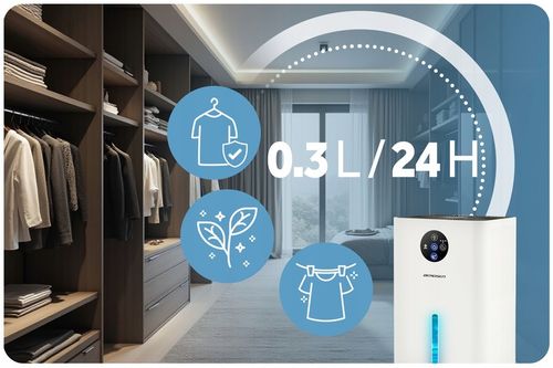 OSUSZACZ POWIETRZA POCHŁANIACZ WILGOCI CICHY 34dB LED Berdsen 1,8L na Arena.pl