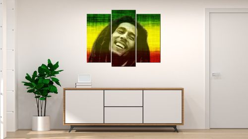 Obraz Tryptyk 90X70 Bob Marley Muzyk Reggae na Arena.pl