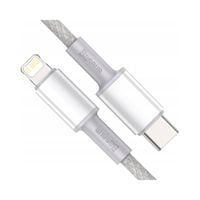 Kabel USB-C do Lightning Baseus High Density Braided, 20W, PD, 2m (biały)