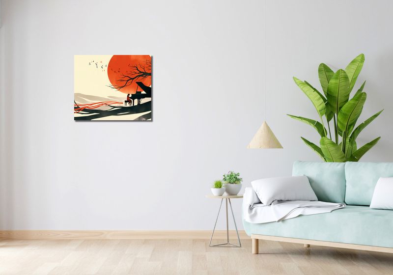 Obraz 60x50cm Pianistka zdjęcie 2