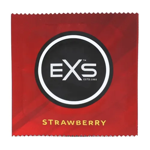 exs strawberry - prezerwatywy truskawkowe 100 sztuk, aromatyzowane na Arena.pl
