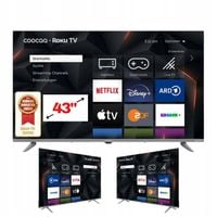 Telewizor SMART TV 43 cale COOCAA 43R5G 43" 4K UHD telewizor LED czarny