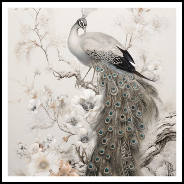 Plakat 90x90cm Pawia Gracja zdjęcie 3