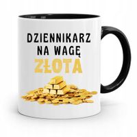 Kubek Czarny Prezent Dla Dziennikarza Reportera Z Nadrukiem Ze Zdjęciem