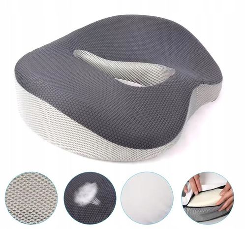 PODUSZKA ORTOPEDYCZNA DO SIEDZENIA PROFILOWANA MEMORY NA KRZESŁO FOTEL DUŻA na Arena.pl