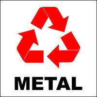 Naklejka Kosz Znak Segregacja Odpadów Metal 25X25 Libres So-13 Bhp Robocze