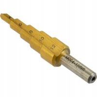 Wiertło stożkowe stopniowe HSS TiN 4-12mm GEKO G38504