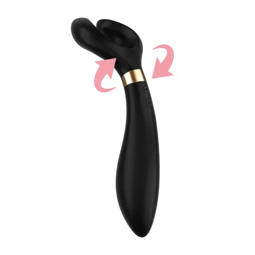 satisfyer endless joy - wielofunkcyjne urządzenie z obrotową głowką, czarne na Arena.pl