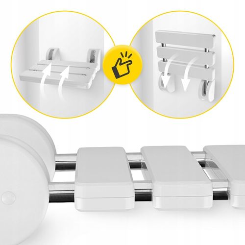 SIEDZISKO KRZESEŁKO SKŁADANE DO WANNY PRYSZNICOWE ŚCIENNE DLA SENIORA na Arena.pl